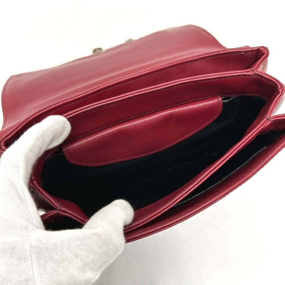 PRADA Red Leather Shoulder Bag - Picture 12 of 16